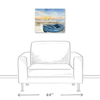 Beach Boat 20" x 16" Canvas Wall Art