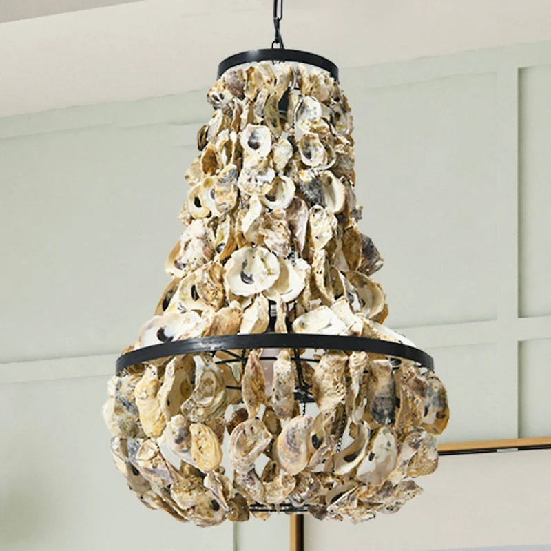 Hello Honey® 29" Oyster Shell Chandelier