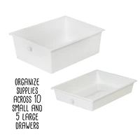 Honey Can Do White 15-Drawer Metal Rolling Storage Cart