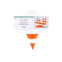 12 Packs: 6 ct. (72 total) 5" Orange & White Cone Party Hats by Celebrate It™