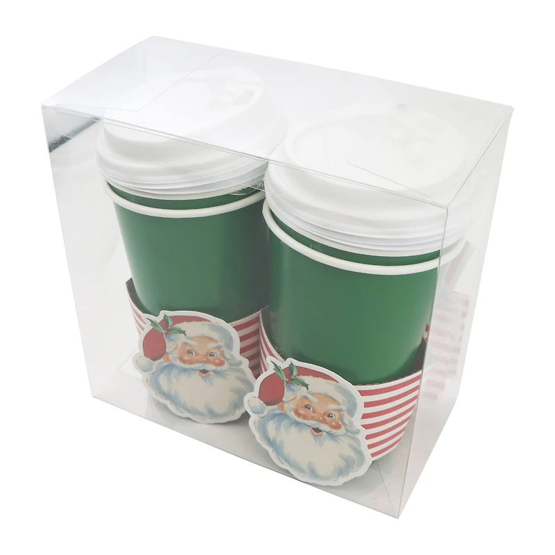 16oz. Santa Paper Cup Set by Celebrate It™
