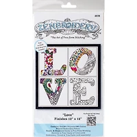 Design Works™ Zenbroidery™ Love Stamped Embroidery Kit