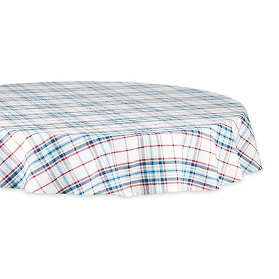 Lighthouse Plaid Tablecloth 70" Round