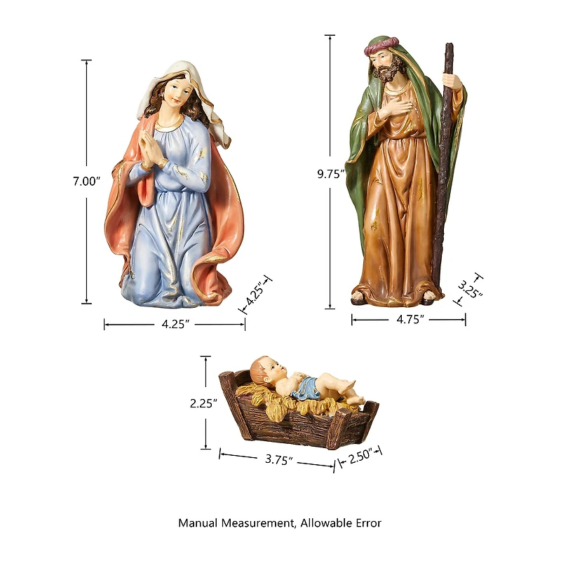 Glitzhome® 10" Nativity Figurine Set