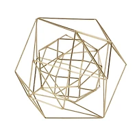 CosmoLiving by Cosmopolitan Gold Metal Modern Geometric Sculpture Set