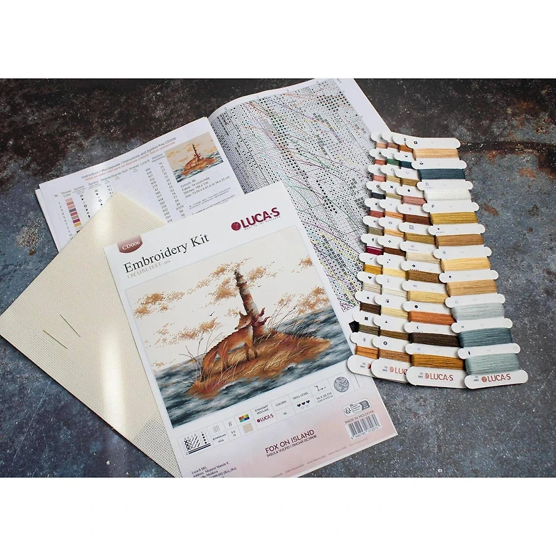 Luca-S Fox on Island Counted Cross Stitch Kit