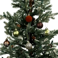 7 Pack 1.5" Gingerbread Forest Snowflake Shatterproof Ball Ornaments by Ashland®