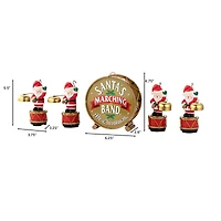 Mr. Christmas 6" Animated Santas Marching Band