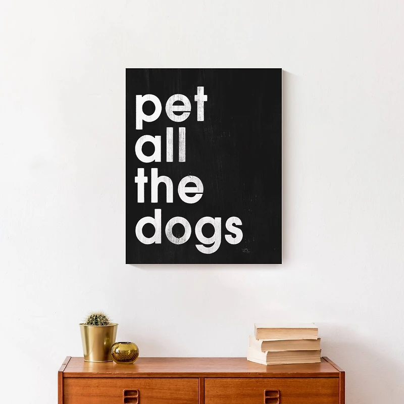 Pet All The Dogs 16" x 20" Canvas Wall Art