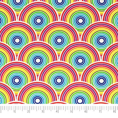 SINGER Rainbow Circles Cotton Fabric