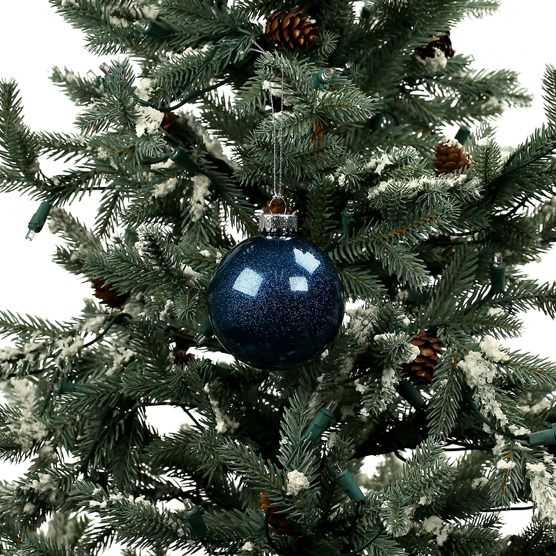 4 Pack 3.1" Glitter Glass Ball Ornaments by Ashland