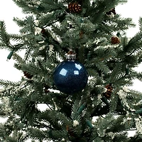 4 Pack 3.1" Glitter Glass Ball Ornaments by Ashland