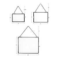 Hello Honey® 3 Pack Black Metal Hanging Photo Frame
