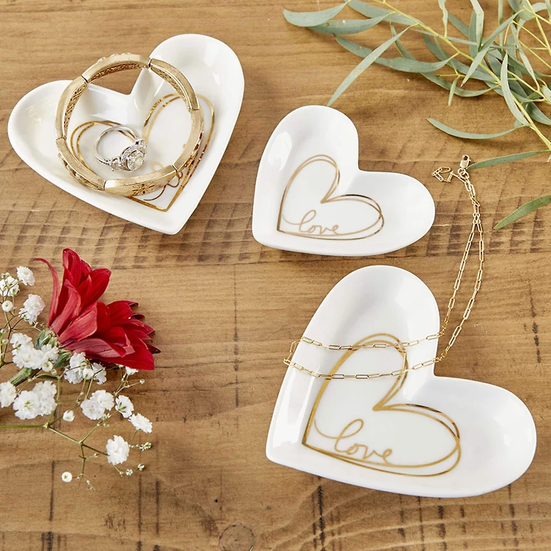 Kate Aspen® Heart Shaped Trinket Dish, 2ct.