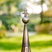 Glitzhome® 32" Red Pagoda Metal Birdhouse