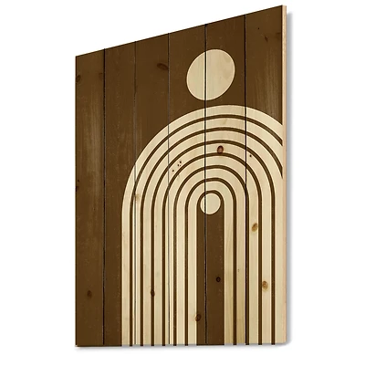 Designart - Terracotta Minimalist Boho Rainbow II