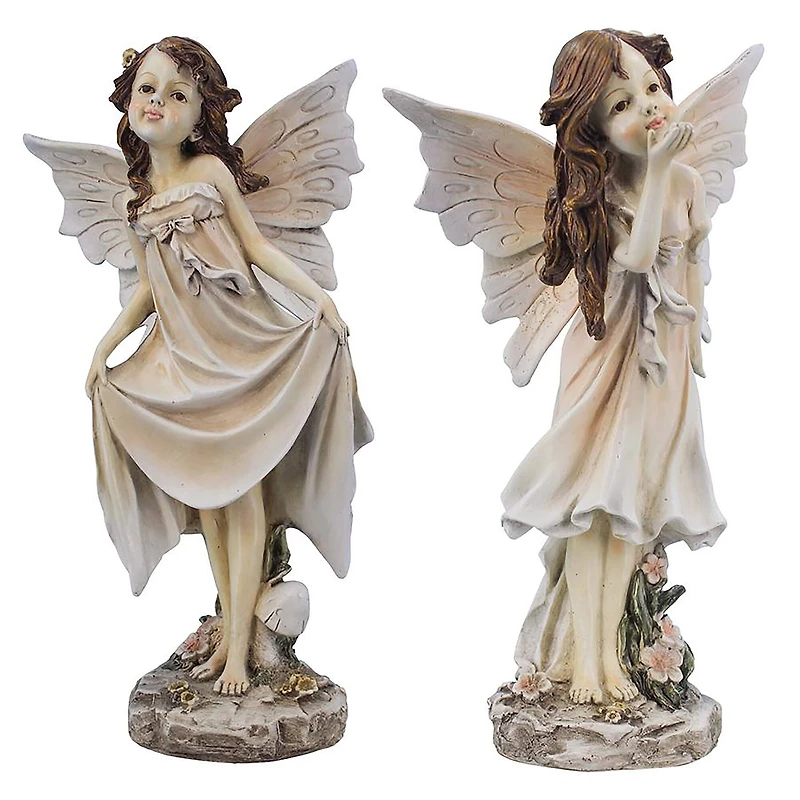 Design Toscano 13.5" Wildflower Meadows Fairies Garden Statues Set