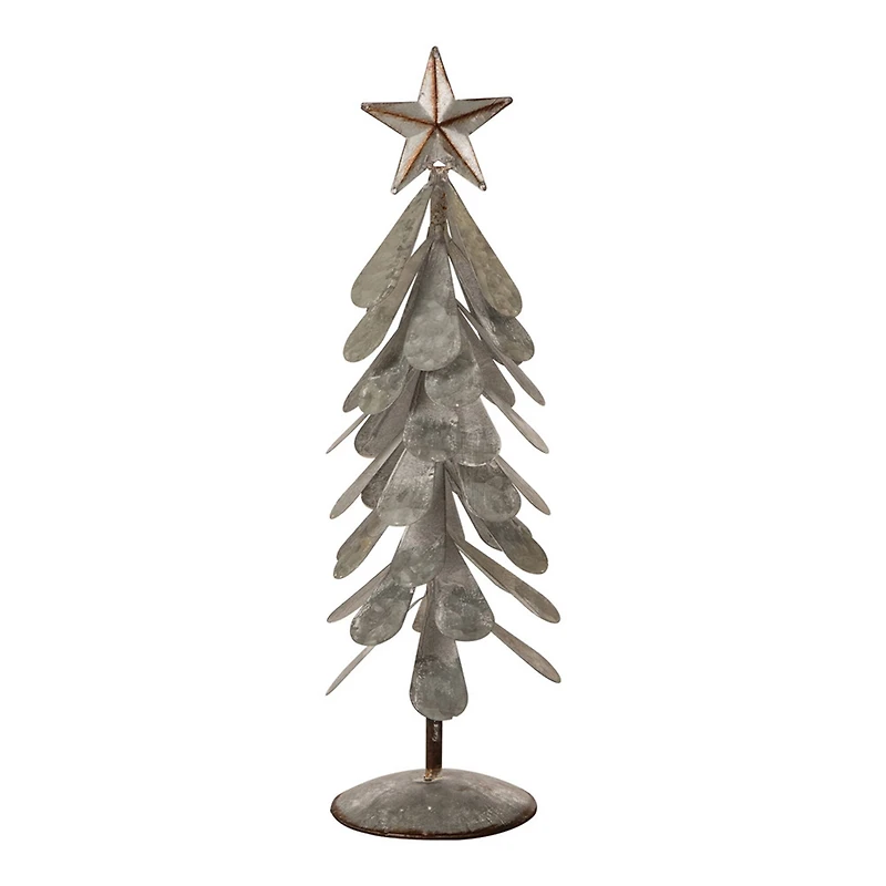 Glitzhome® Galvanized Metal Christmas Tree Table Décor Set