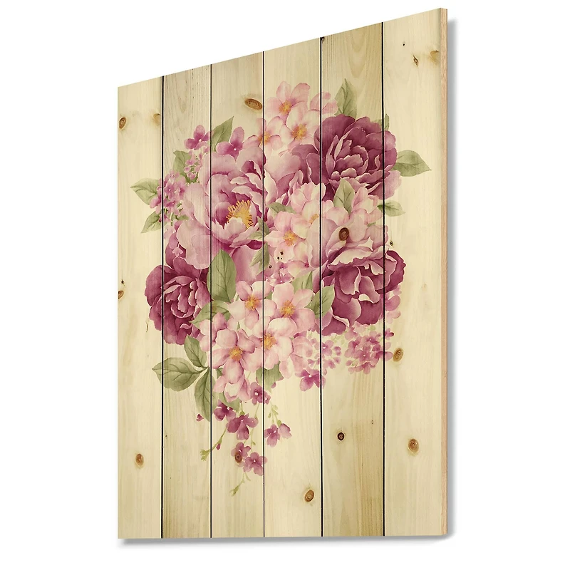 Designart - Pink Retro Flowers