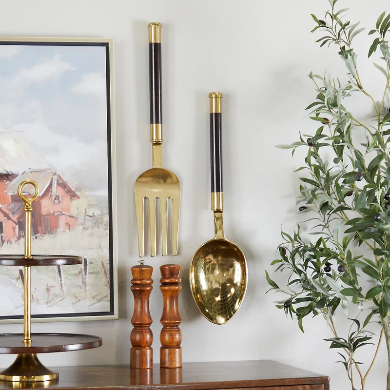 Gold Coastal Wall Decor, Set of 2 2", 22"