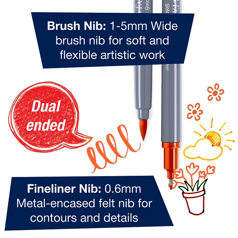 Faber-Castell® Goldfaber Aqua Tuscany Dual-Tip Marker Set