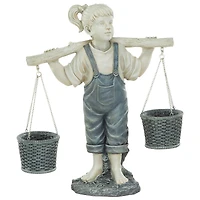 Design Toscano® 2.5ft. Large Flowers for Felicity Little Girl Garden Statue