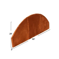 Hello Honey® NoSom 80" King Sized Terra Cotta Upholstered Velvet Panel Arched Headboard