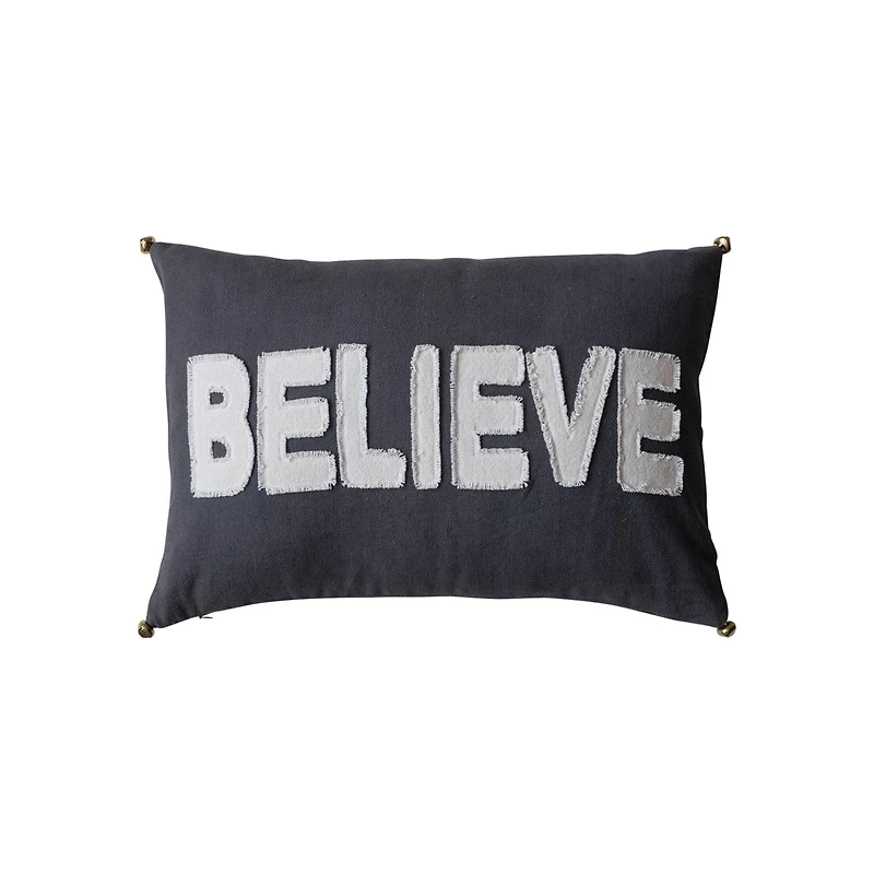Hello Honey® 24" Believe Cotton Lumbar Pillow