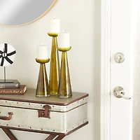 The Novogratz Green Contemporary Candle Holder Set