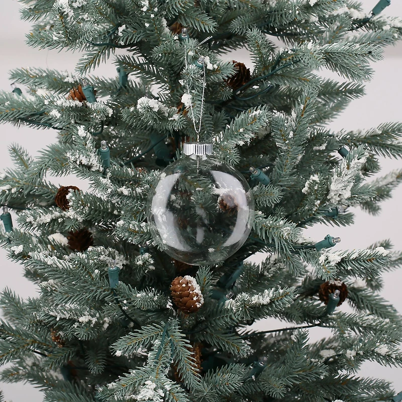 4 Pack 4" Clear DIY Plastic Ball Ornaments by Make Market®