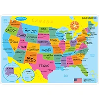 Ashley Productions Smart Poly™ U.S. Basic Map Learning Mats, 10ct.