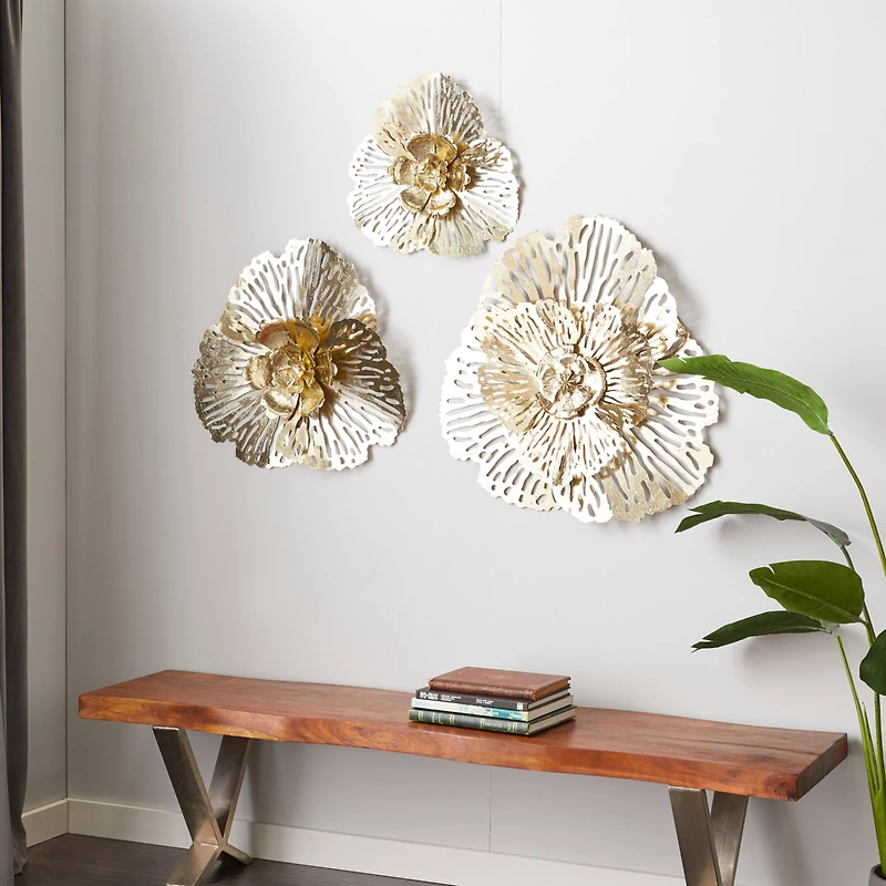 Gold Metal Glam Wall Décor Set