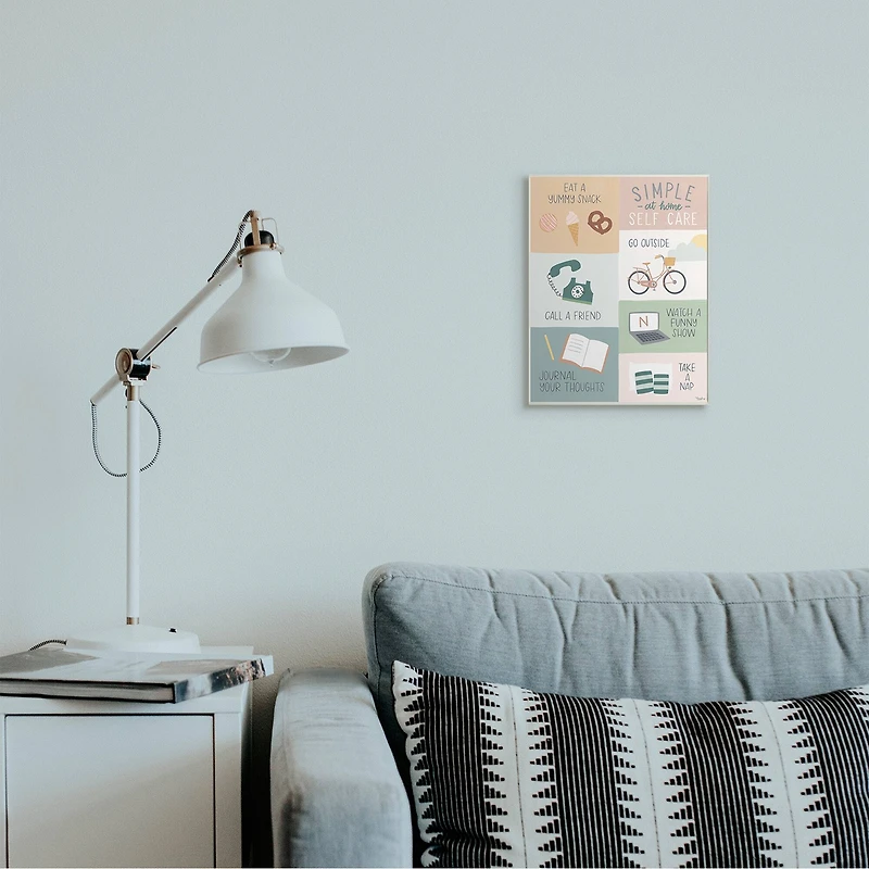 Stupell Industries Simple Home Self Care Advice Stay Positive Wall Plaque