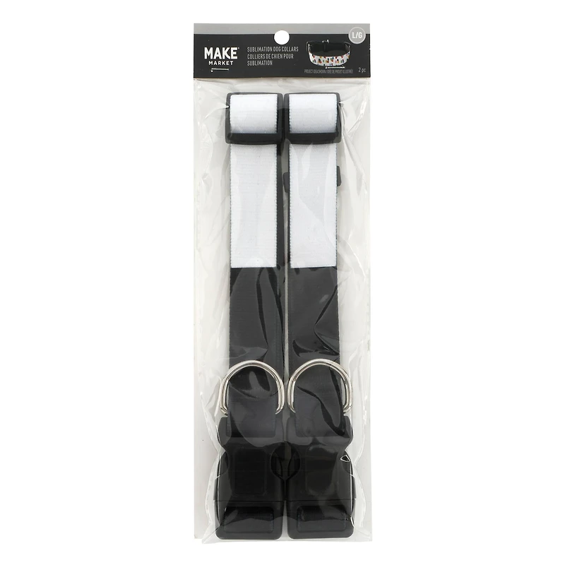 Large Sublimation Dog Collars by Make Market®, 2ct.