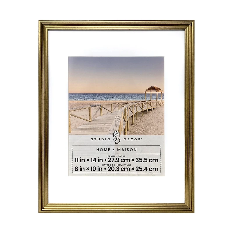 Home 8" x 10" Gold Beatrice Frame with Mat by Studio Décor®