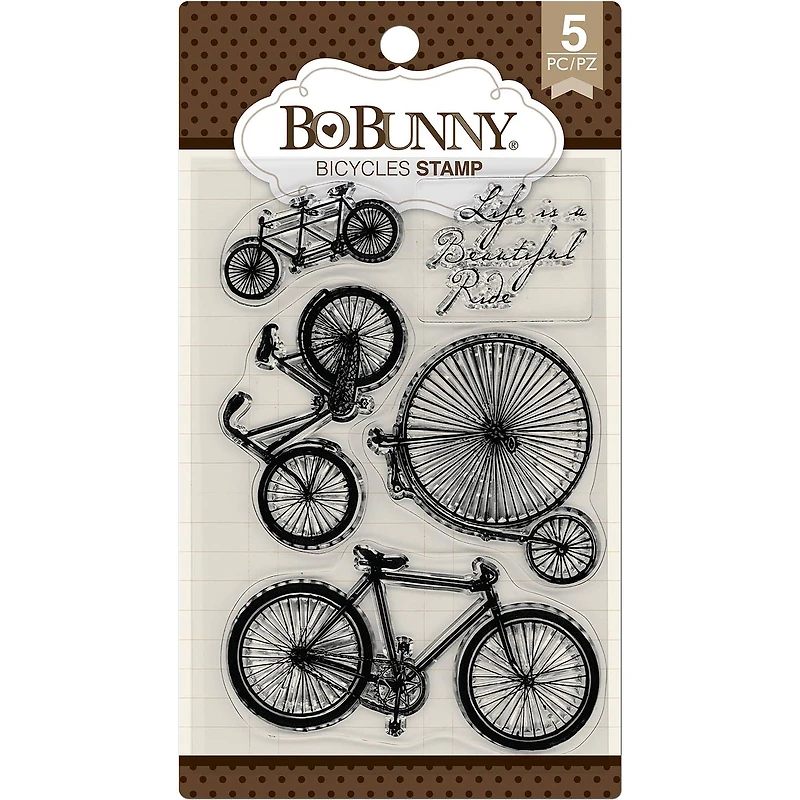 Bo Bunny® Bicycles Clear Stamps