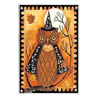Stupell Industries Seasonal Autumn Owl Moonlit Night Wall Plaque Art