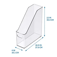 12" Clear Magazine Storage Bin by Simply Tidy®