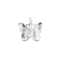 Charmalong™ Silver Plated & Stone Paved Butterfly Charm by Bead Landing™