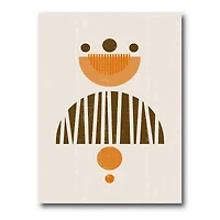 Designart - Abstract Minimal Sun and Moon In Earth Tones IV