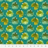 Fabric Editions Lily Pad Frogs Cotton Fabric