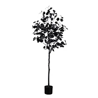 5ft. Artificial Halloween Black Eucalyptus Tree