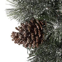 Glitzhome® 24" LED Glittered Pinecone Christmas Wreath