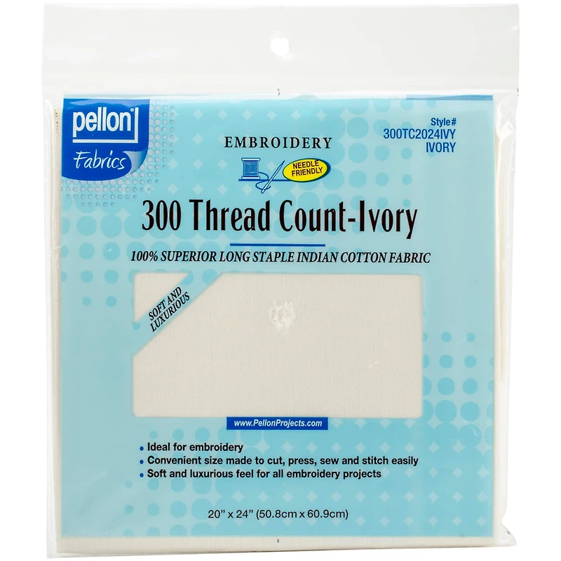 Pellon® 20" x 24" 300 Thread Count Cotton Embroidery Fabric