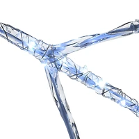 6-Point Star Ice Crystal Snowflake Pair with LED Lights