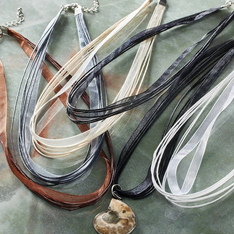 12 Packs: 6 ct. (72 total) 18" Ribbon Cord Necklaces by Bead Landing™