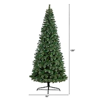 10ft. Unlit Wisconsin Slim Snow Tip Pine Artificial Christmas Tree