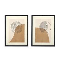 Hello Honey® Framed Handmade Paper Sun & Moon Wall Art Set