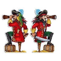 MP Studia Brave Pirate Plastic Canvas Counted Cross Stitch Kit