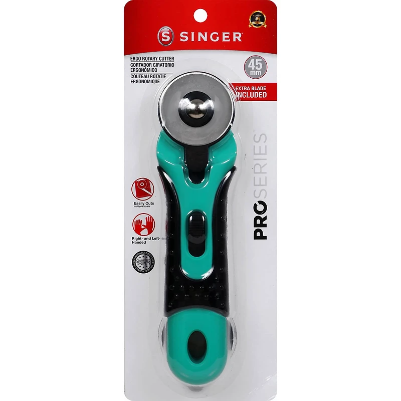 SINGER® ProSeries 45mm Stick Rotary Cutter with Ergonomic Handle & Blade Replacement